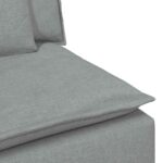 vidaXL Modulárna pohovka s vankúšmi, svetlosivá – Obrázok 7