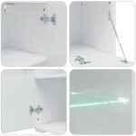 vidaXL 5-dielne TV skrinky s LED osvetlením, matné čierne, intenzívne drevo – Obrázok 12