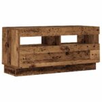 vidaXL TV skrinka s LED svetlami, staré drevo, 260x35x40 cm, umelé drevo – Obrázok 6
