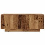 vidaXL TV skrinka s LED svetlami, staré drevo, 260x35x40 cm, umelé drevo – Obrázok 9