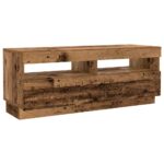 vidaXL TV skrinka s LED svetlami, staré drevo, 300x35x40 cm, umelé drevo – Obrázok 6