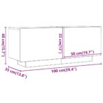 vidaXL Nočný stolík, staré drevo, 100x35x40 cm, umelé drevo – Obrázok 11