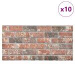 vidaXL Nástenné panely 10 pcs Tmavohnedá a šedá 100 x 50 cm EPS pena – Obrázok 2