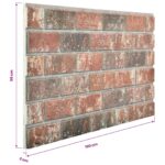 vidaXL Nástenné panely 10 pcs Tmavohnedá a šedá 100 x 50 cm EPS pena – Obrázok 4
