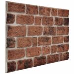 vidaXL Nástenné panely 10 pcs Hnedá tehlová 100 x 50 cm EPS pena