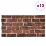 vidaXL Nástenné panely 10 pcs Hnedá tehlová 100 x 50 cm EPS pena – Obrázok 2