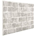 vidaXL Nástenné panely 10 pcs Svetlosivá 100 x 50 cm EPS pena
