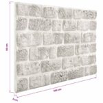 vidaXL Nástenné panely 10 pcs Svetlosivá 100 x 50 cm EPS pena – Obrázok 4
