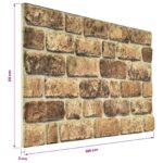 vidaXL Nástenné panely 10 pcs Tmavý piesok 100 x 50 cm EPS pena – Obrázok 5