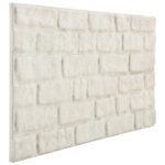 vidaXL Nástenné panely 10 pcs Biela 100 x 50 cm EPS pena
