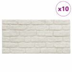 vidaXL Nástenné panely 10 pcs Biela 100 x 50 cm EPS pena – Obrázok 2