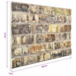vidaXL Nástenné panely 10 pcs Viacfarebný 100 x 50 cm EPS pena – Obrázok 5