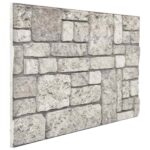 vidaXL Nástenné panely 10 pcs Sivá 100 x 50 cm EPS pena