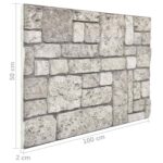 vidaXL Nástenné panely 10 pcs Sivá 100 x 50 cm EPS pena – Obrázok 5