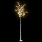 vidaXL Vianočný stromček/vŕba 220 LED 2,2 m, teplá biela, dovnútra/von – Obrázok 2
