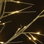 vidaXL Vianočný stromček/vŕba 220 LED 2,2 m, teplá biela, dovnútra/von – Obrázok 5
