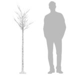 vidaXL Vianočný stromček/vŕba 220 LED 2,2 m, teplá biela, dovnútra/von – Obrázok 7