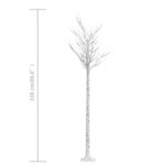 vidaXL Vianočný stromček/vŕba 220 LED 2,2 m, teplá biela, dovnútra/von – Obrázok 8