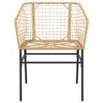 vidaXL 7-dielna záhradná jedálenská súprava hnedá polyratanová sklenená – Obrázok 5