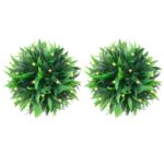 vidaXL Umelé krušpánové gule s LED svetlami 2 ks zelené 30 cm