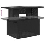 vidaXL Súprava záhradných pohoviek 5 pcs Čierna a modrá polyratan – Obrázok 10