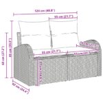 vidaXL Súprava záhradných pohoviek 8 pcs Beige a Červená polyratan – Obrázok 13