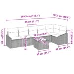 vidaXL Súprava záhradných pohoviek 7 pcs Šedá a námornícka modrá – Obrázok 13