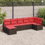vidaXL Sada pohoviek s vankúšom 4 pcs polyratan