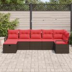 vidaXL Sada pohoviek s vankúšom 4 pcs polyratan – Obrázok 3