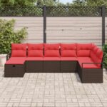 vidaXL Sada pohoviek s vankúšom 6 pcs polyratan – Obrázok 3