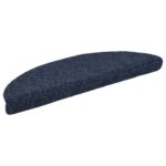 vidaXL Schodové rohože, samolepiace, 20 ks, 56x17x3 cm, modré, polkruhové – Obrázok 2