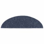 vidaXL Schodové rohože, samolepiace, 20 ks, 56x17x3 cm, modré, polkruhové – Obrázok 4
