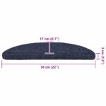 vidaXL Schodové rohože, samolepiace, 20 ks, 56x17x3 cm, modré, polkruhové – Obrázok 8