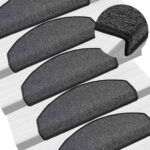 vidaXL Schodové rohože 30 ks 65x24x4 cm antracitové polkruhové veľké – Obrázok 6