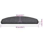 vidaXL Schodové rohože 30 ks 65x24x4 cm antracitové polkruhové veľké – Obrázok 8