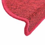 vidaXL Schodové rohože 20 ks 56x17x3 cm červené polkruhové – Obrázok 5