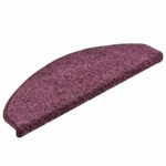 vidaXL Schodové rohože 30 ks 65x21x4 cm tmavo fialové polkruhové veľké – Obrázok 2