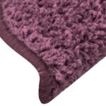 vidaXL Schodové rohože 30 ks 65x21x4 cm tmavo fialové polkruhové veľké – Obrázok 5
