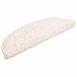 vidaXL Schodové rohože 20 ks 56x17x3 cm biele polkruhové – Obrázok 2