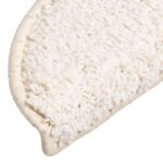 vidaXL Schodové rohože 20 ks 56x17x3 cm biele polkruhové – Obrázok 5