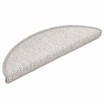 vidaXL Schodové rohože samolepiace sisalové 30 ks 56x17x3 cm platinové – Obrázok 2