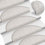 vidaXL Schodové rohože samolepiace sisalové 30 ks 56x17x3 cm platinové – Obrázok 6