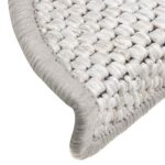 vidaXL Schodové rohože samolepiace sisalové 30 ks 56x17x3 cm platinové – Obrázok 7