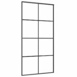 vidaXL Posuvné dvere so sadou kovania, čierne 102,5x205 cm, ESG sklo – Obrázok 5