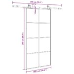 vidaXL Posuvné dvere so sadou kovania, čierne 102,5x205 cm, ESG sklo – Obrázok 9