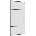 vidaXL Posuvné dvere so sadou kovania, čierne 102,5x205 cm, ESG sklo – Obrázok 5
