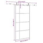 vidaXL Posuvné dvere so sadou kovania, čierne 102,5x205 cm, ESG sklo – Obrázok 9
