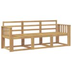 vidaXL Záhradná súprava gaučov 3 pcs Biela 189,5 x 63 x 73 cm – Obrázok 2