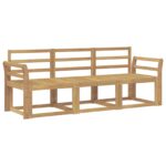 vidaXL Záhradná súprava gaučov 3 pcs Biela 194 x 63 x 73 cm – Obrázok 2