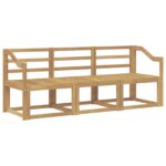 vidaXL Záhradná súprava gaučov 3 pcs Biela 185,5 x 63 x 73 cm – Obrázok 2